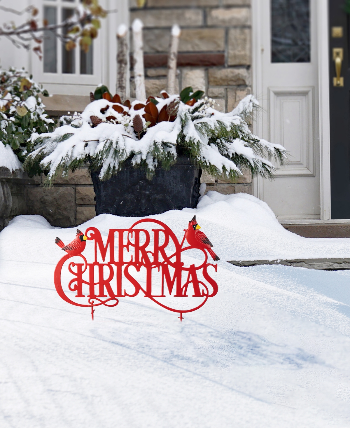 Glitzhome 24''L Metal Christmas 