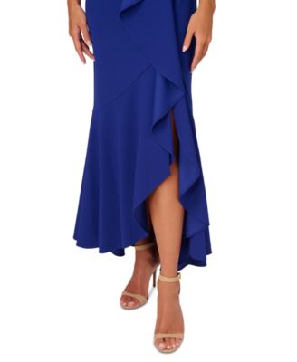 Women's Beaded One-Shoulder Gown 