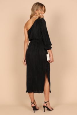 Women's Pontee One Shoulder Pleated Midi Dress