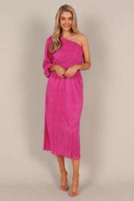 Women's Pontee One Shoulder Pleated Midi Dress