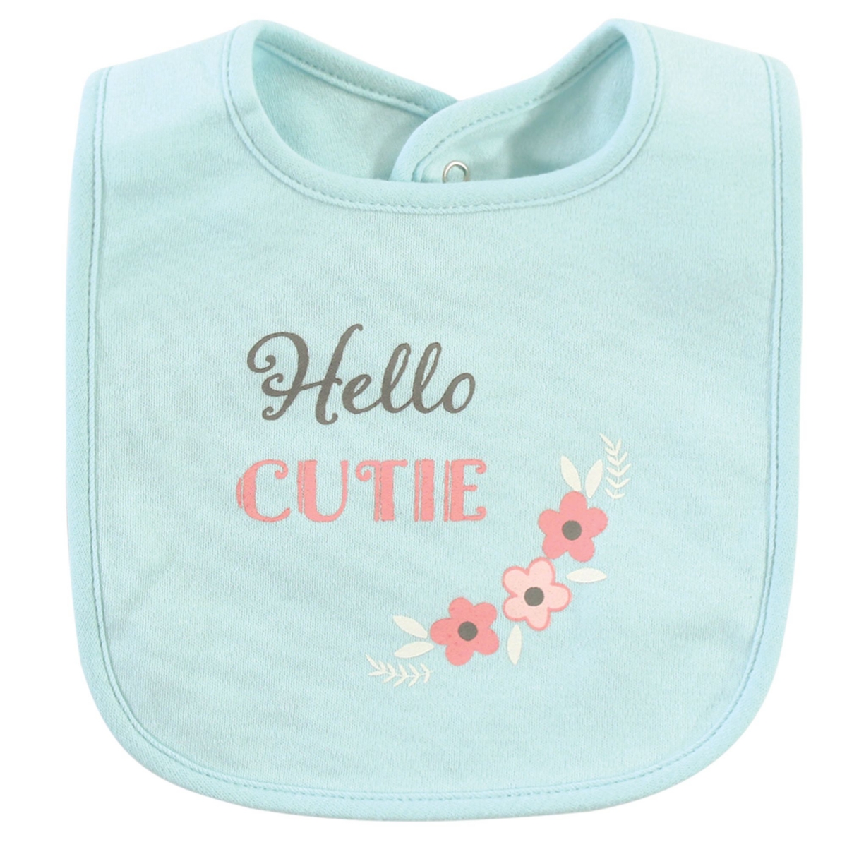 Hudson Baby Infant Girl Cotton Bibs, One Size - Sweet bunny