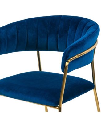 31.5" Anya Fabric, Metal Dining Chair, Set of 2