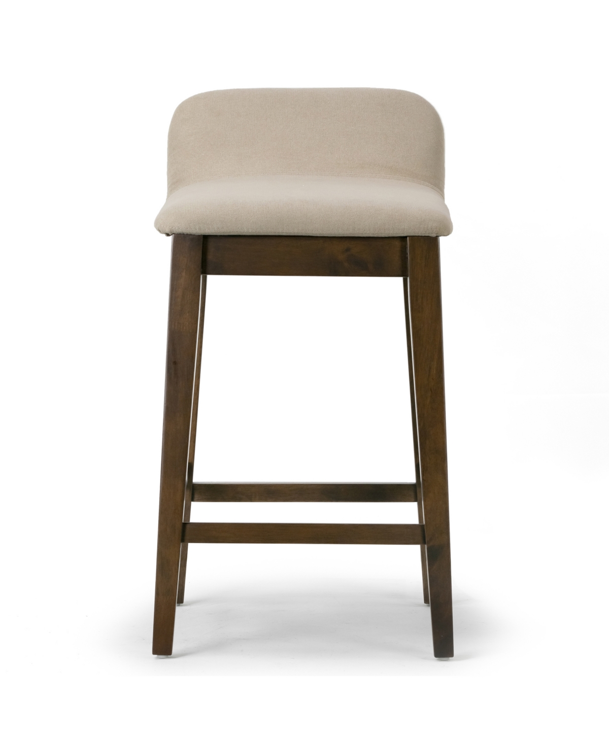 Glamour Home 25" Atia Rubberwood, Fabric Counter Height Stool, Set Of 2 In Multi