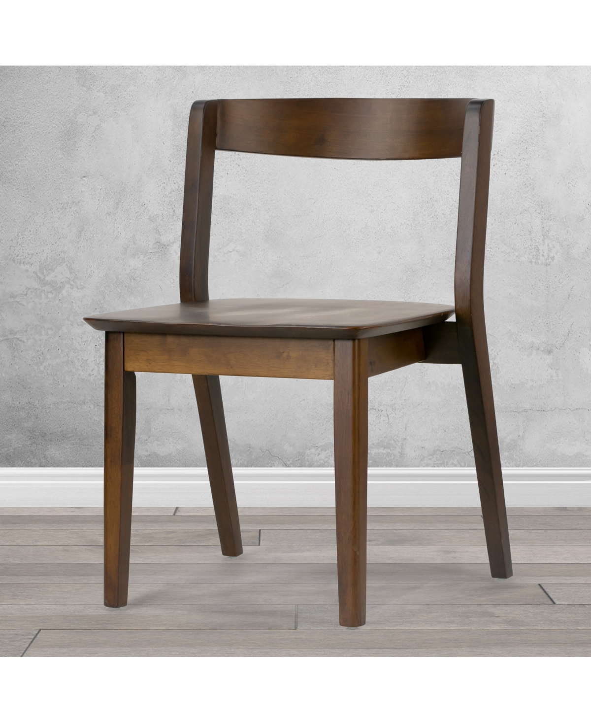 Shop Glamour Home 29.53" Astor Rubberwood Dining Chair, Set Of 2 In Dark Brown