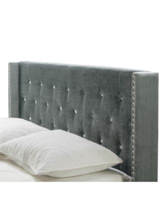 47" Asali Fabric, Rubberwood Twin Bed