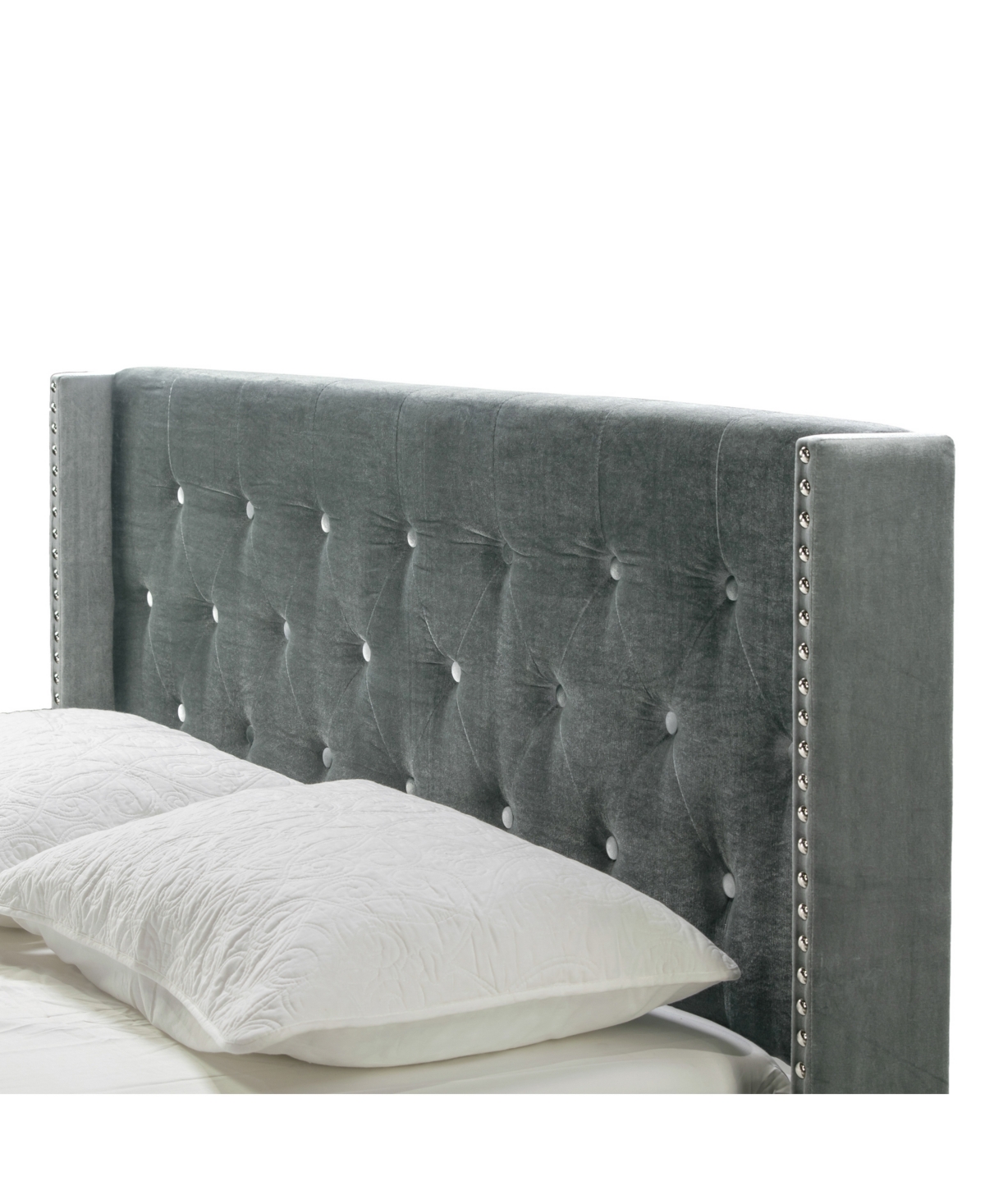 Glamour Home 47" Asali Fabric, Rubberwood Twin Bed In Blue