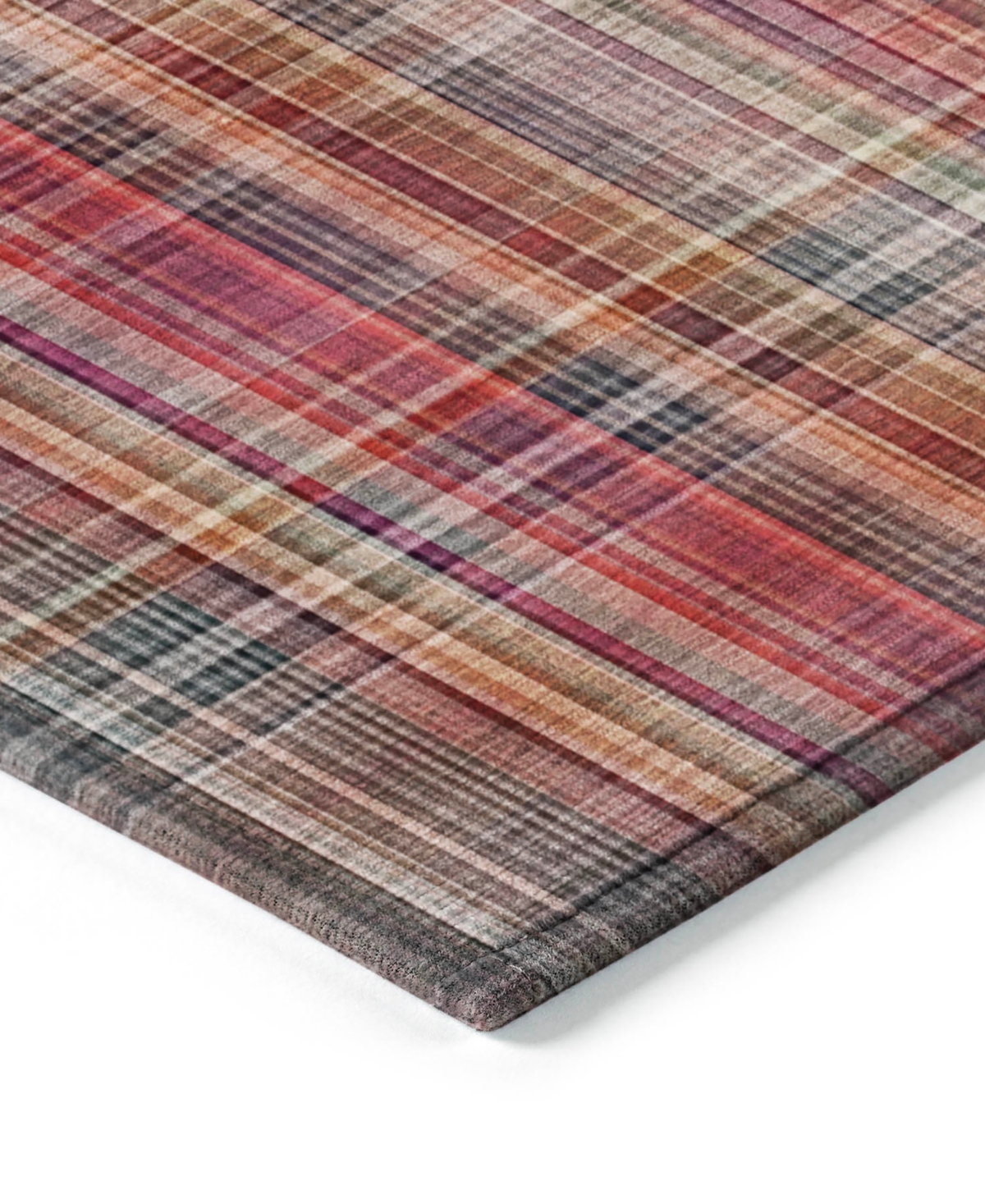 Addison Chantille Machine Washable Acn541 2'3x7'6 Runner Area Rug In Red