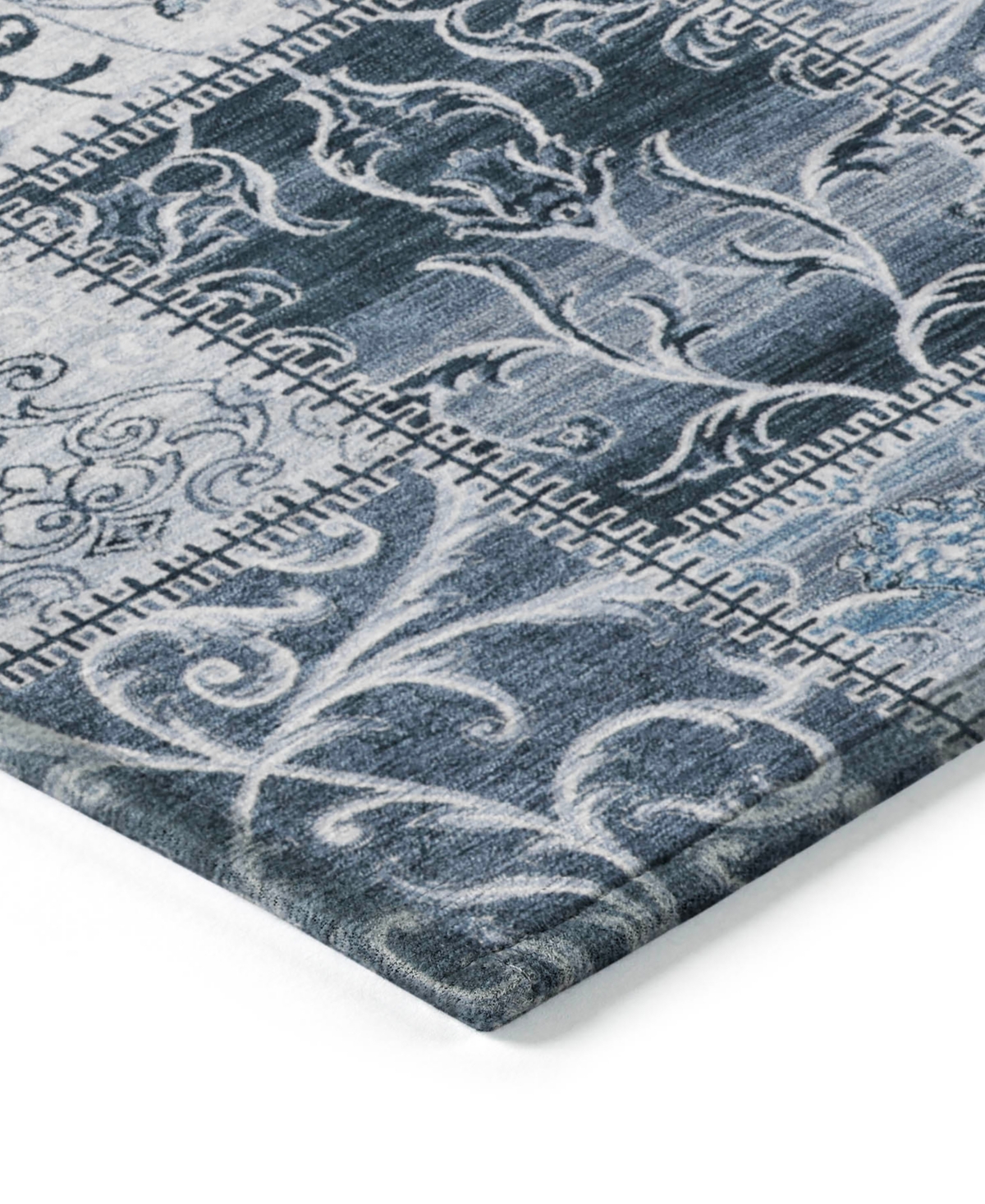 Addison Chantille Machine Washable Acn566 5'x7'6 Area Rug In Denim