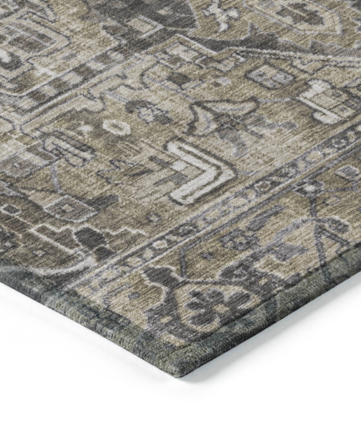 Addison Chantille Machine Washable Acn570 2'3x7'6 Runner Area Rug In Taupe