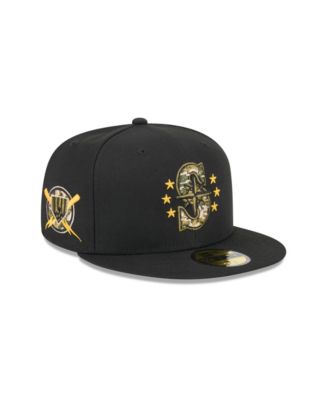 Men's Black Seattle Mariners 2024 Armed Forces Day On-Field 59FIFTY Fitted Hat