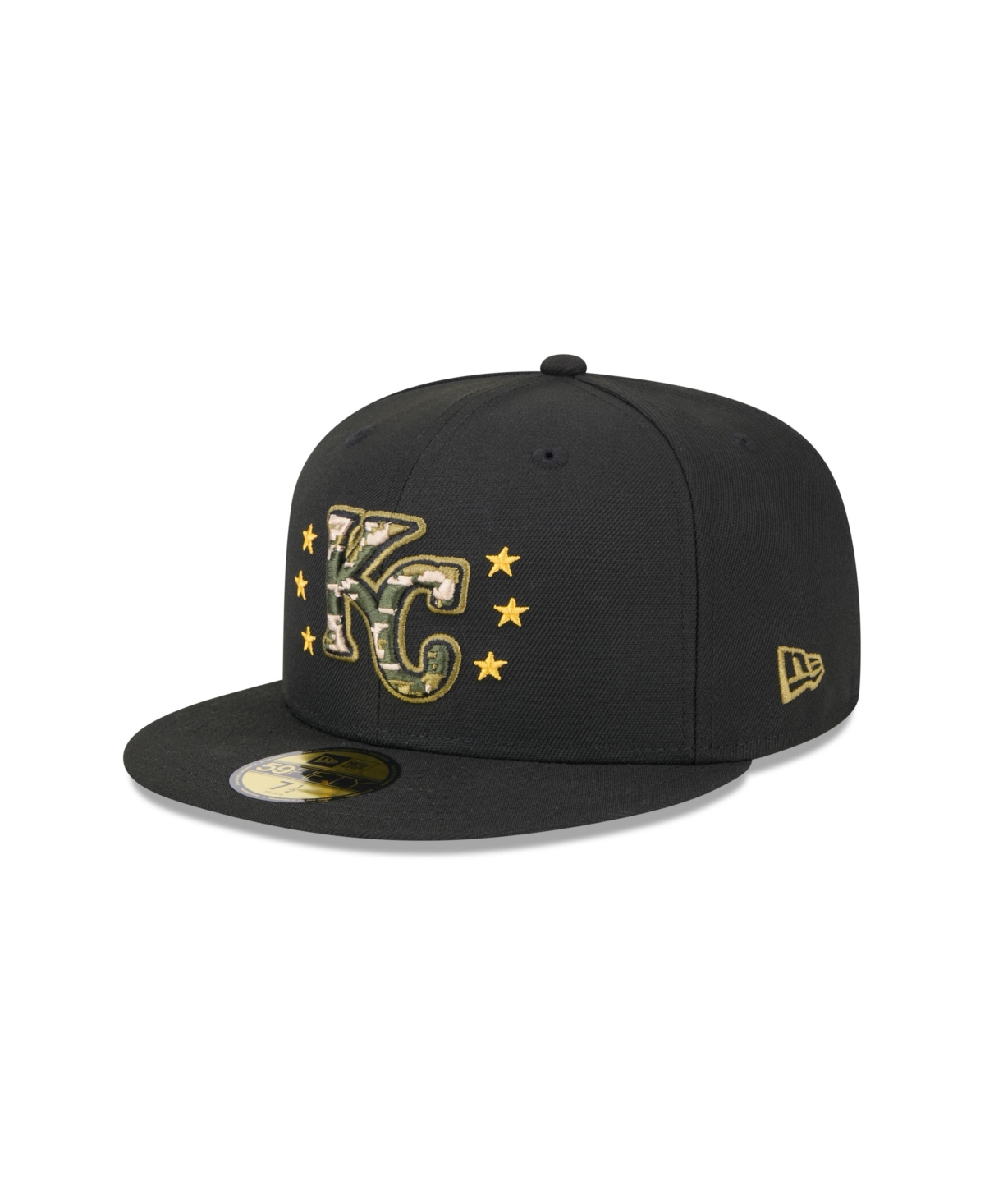 Men's Black Kansas City Royals 2024 Armed Forces Day On-Field 59FIFTY Fitted Hat - Black