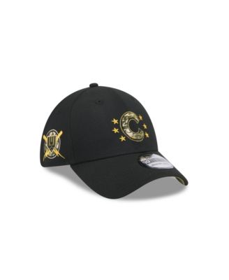 Men's Black Chicago Cubs 2024 Armed Forces Day 39THIRTY Flex Hat