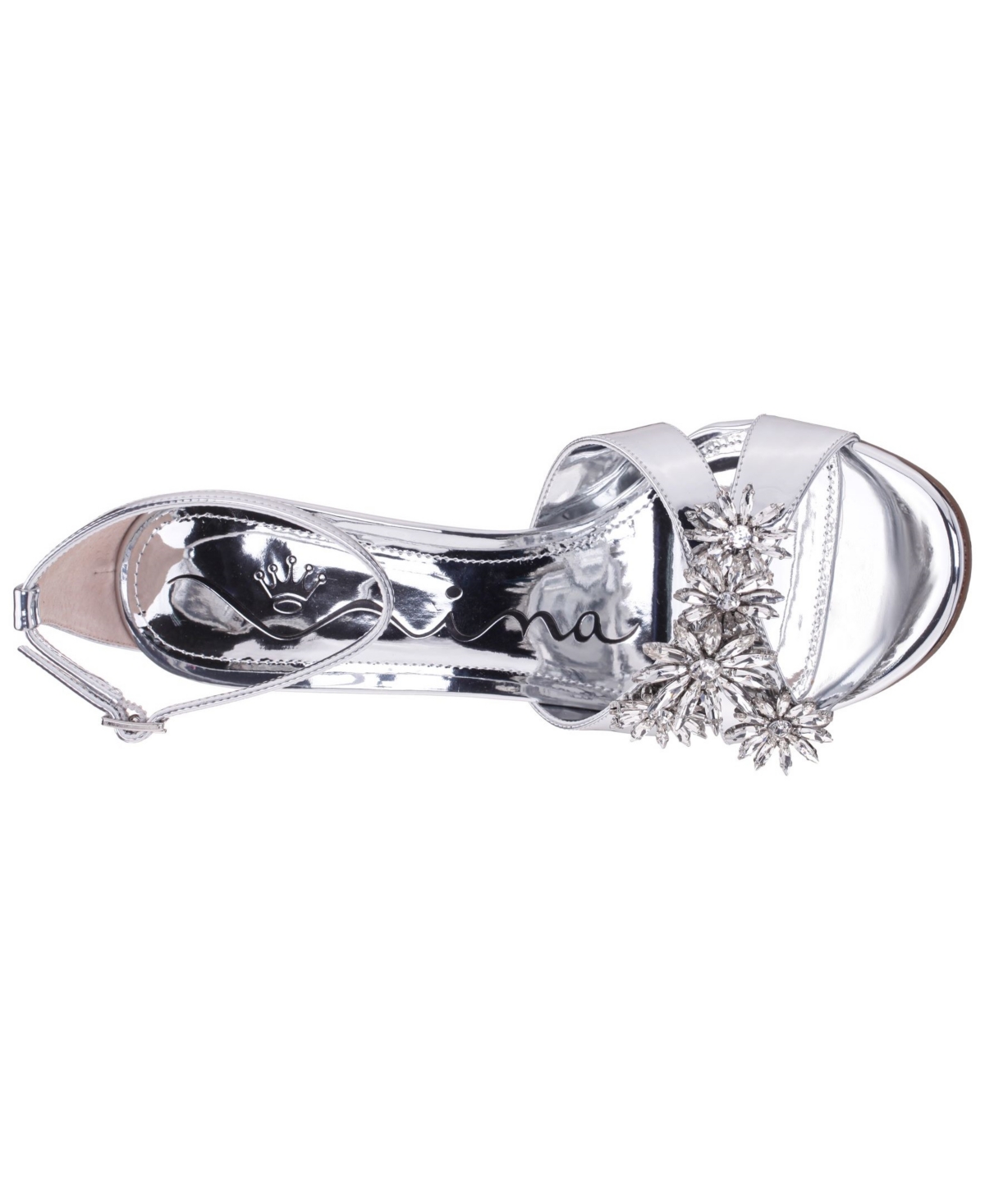 Nina Women's Dawn Dress Sandal with Crystal Flowers
