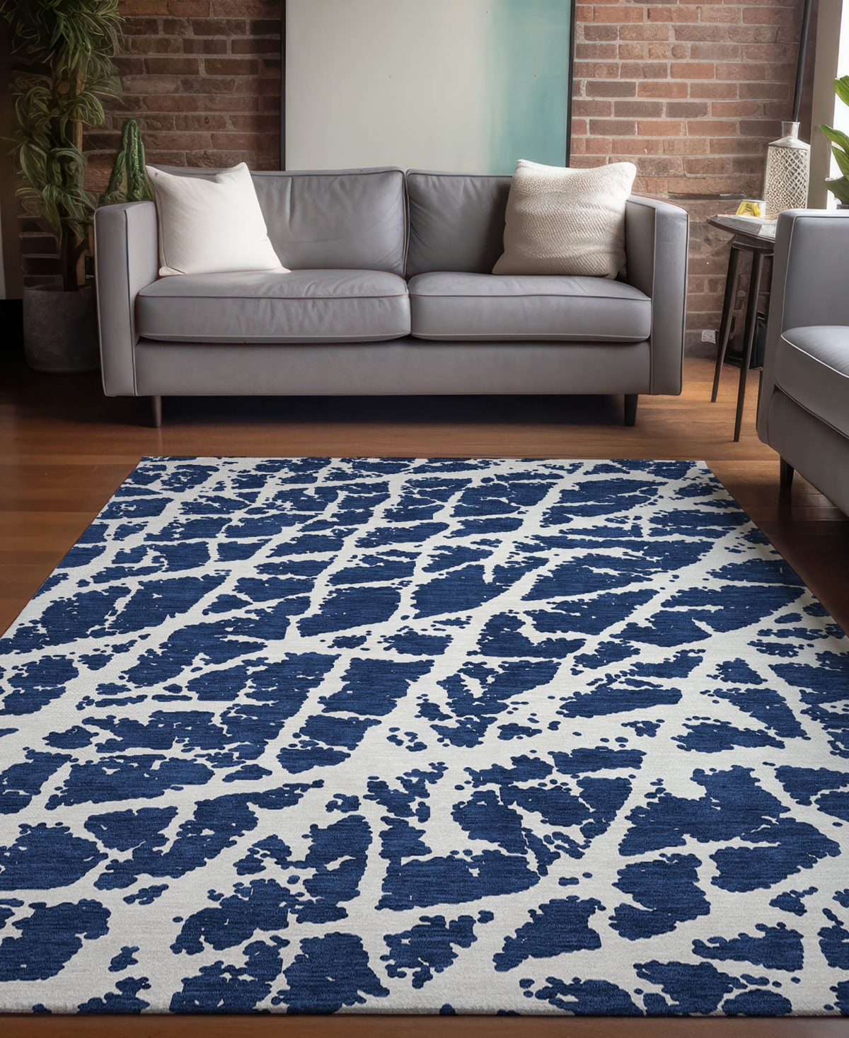 Addison Chantille Machine Washable Acn501 9'x12' Area Rug In Navy