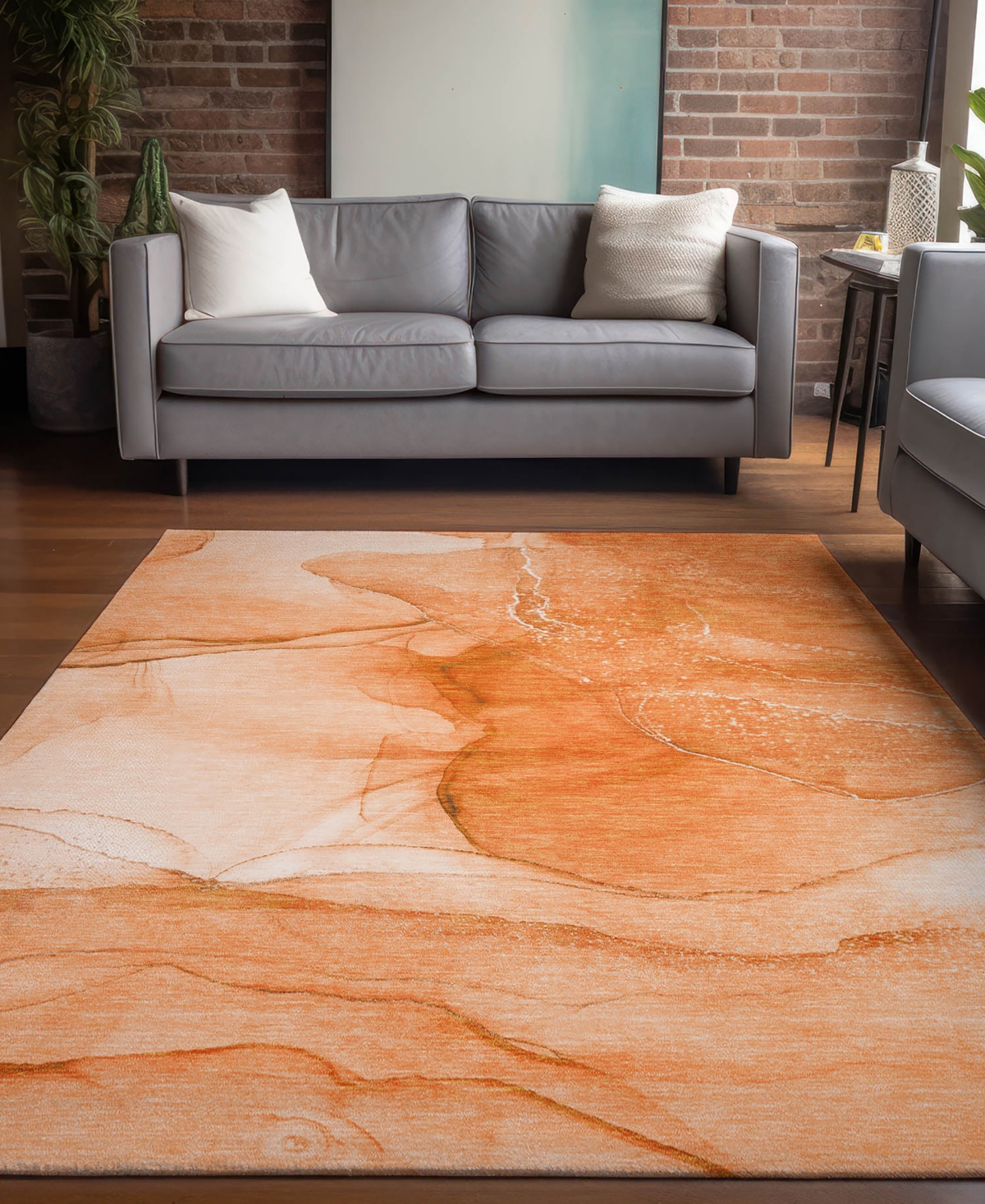 Addison Chantille Machine Washable Acn507 3'x5' Area Rug In Orange
