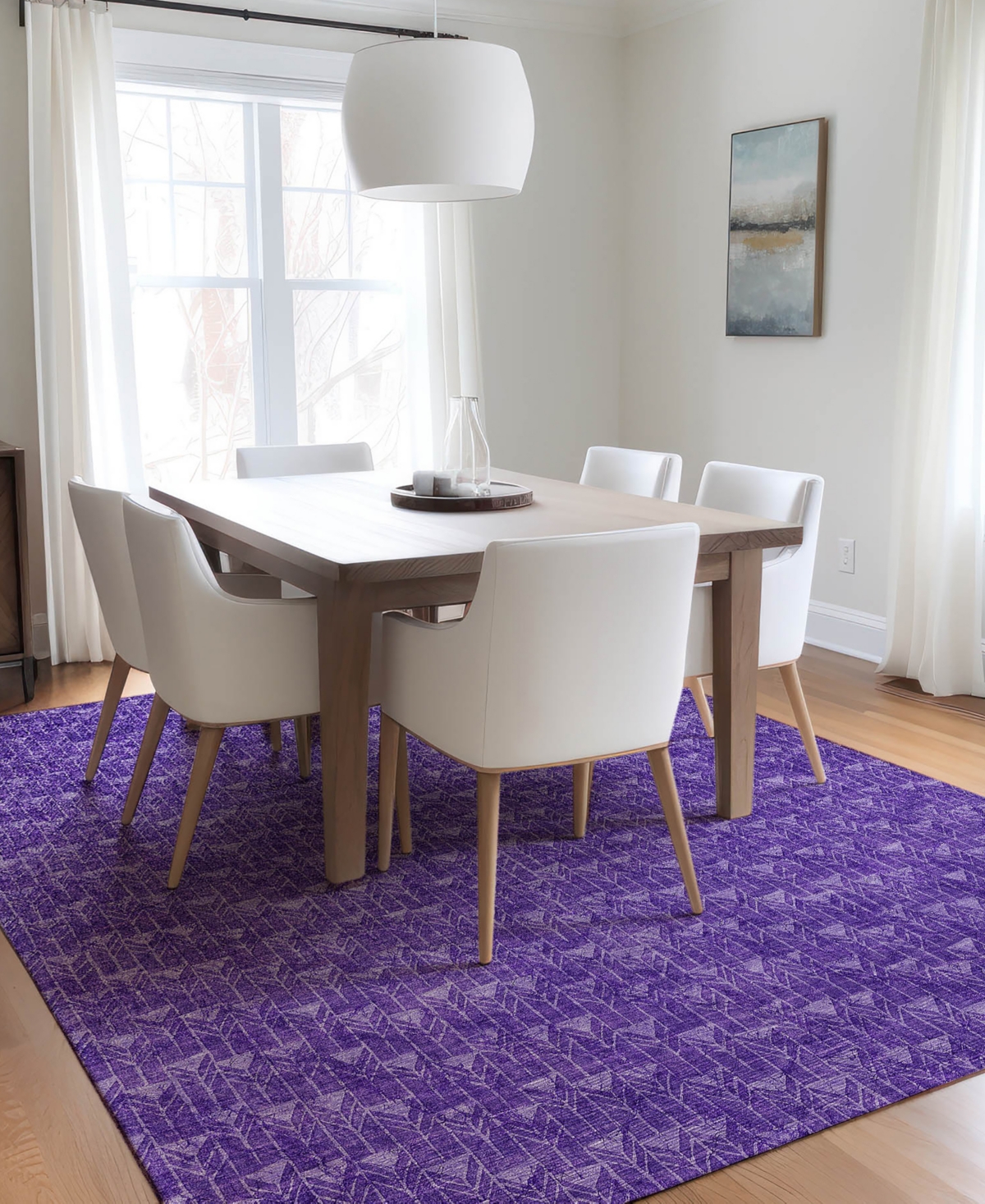 Addison Chantille Machine Washable Acn514 9'x12' Area Rug In Purple