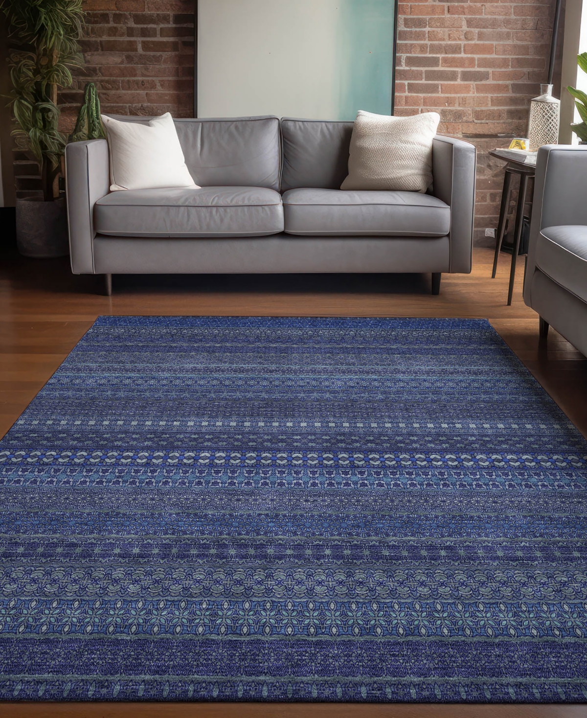 Addison Chantille Machine Washable Acn527 10'x14' Area Rug In Navy