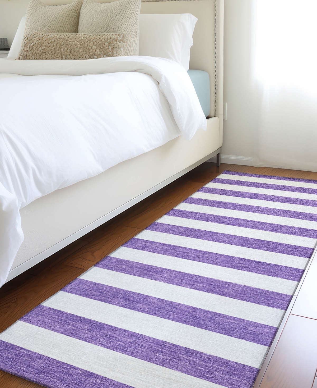 Addison Chantille Machine Washable Acn528 2'3x7'6 Runner Area Rug In Purple