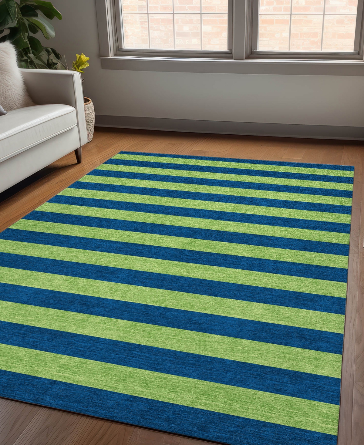 Addison Chantille Machine Washable Acn530 9'x12' Area Rug In Navy