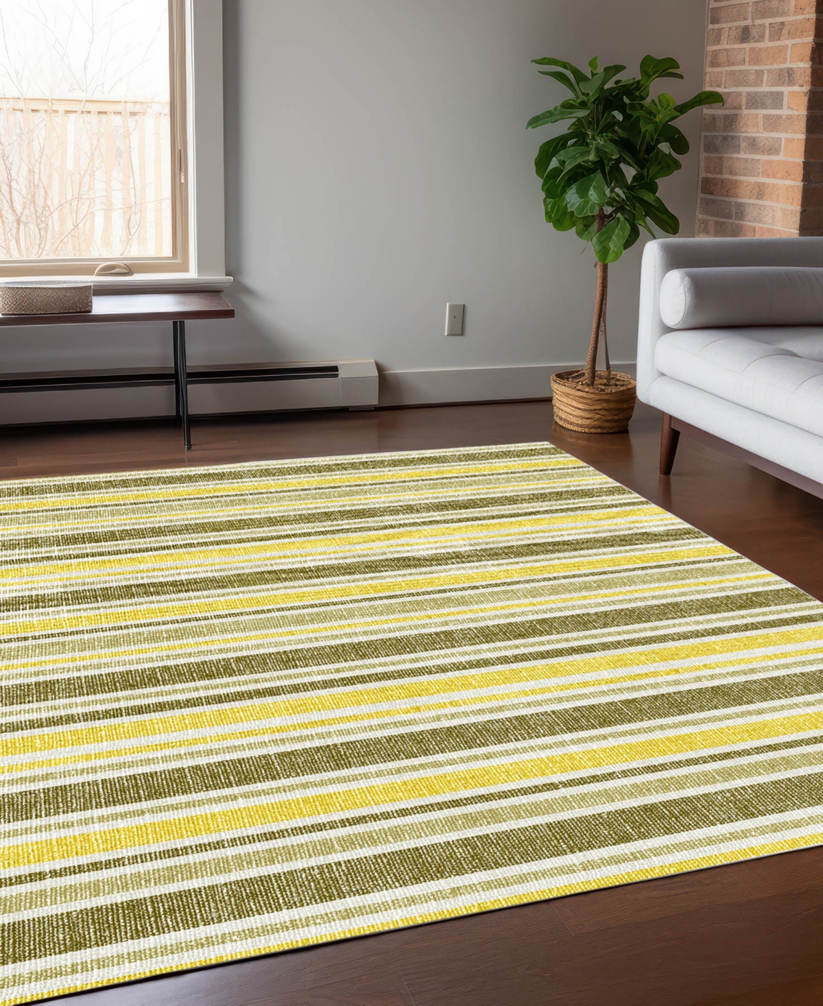 Addison Chantille Machine Washable Acn531 9'x12' Area Rug In Khaki