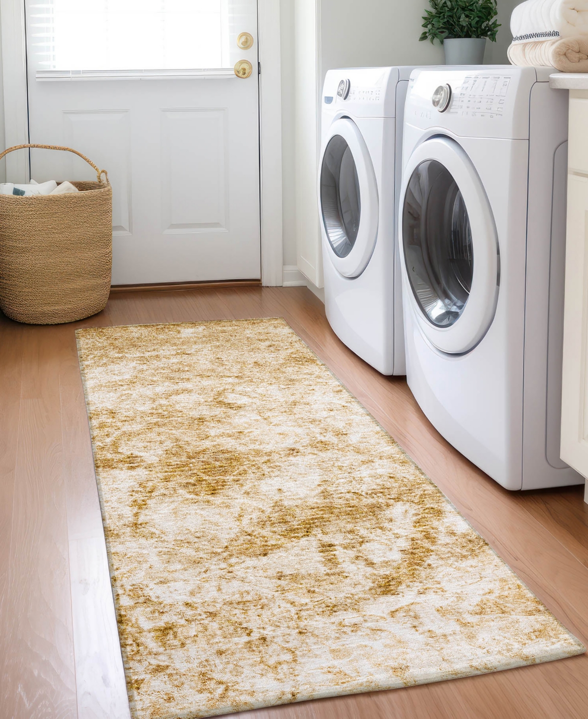 Addison Chantille Machine Washable Acn553 2'3x7'6 Runner Area Rug In Beige