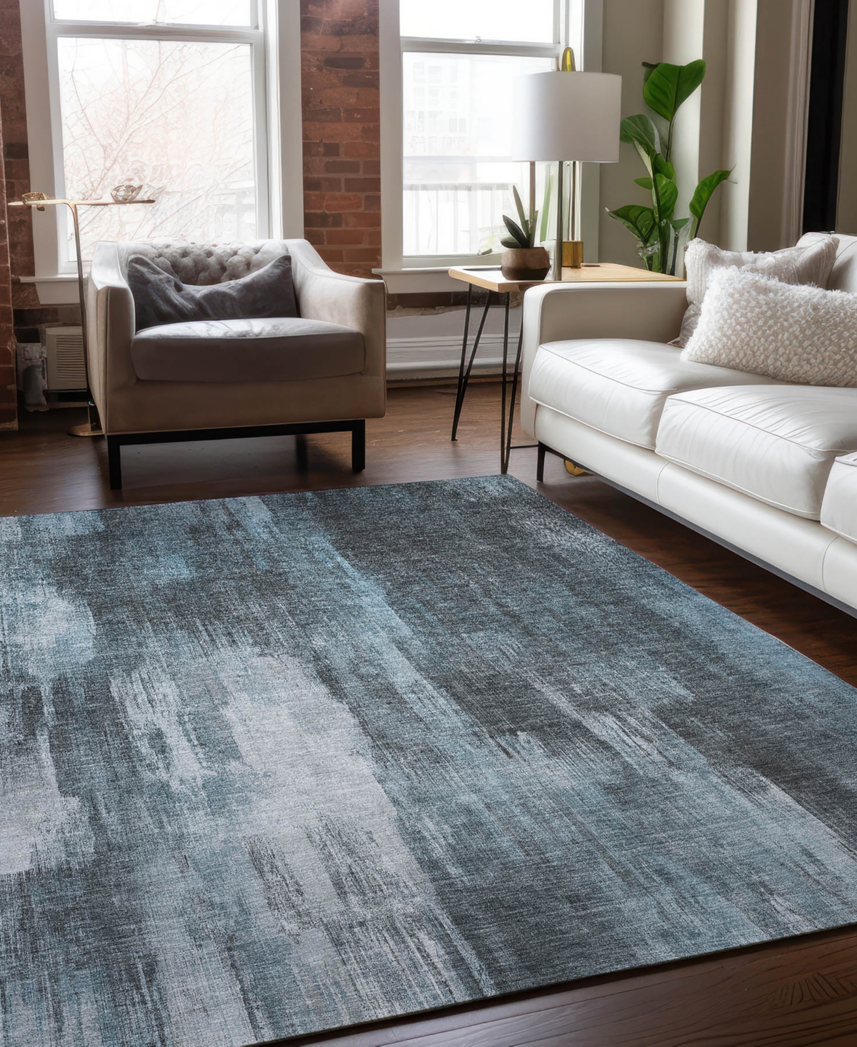 Addison Chantille Machine Washable Acn567 9'x12' Area Rug In Ocean