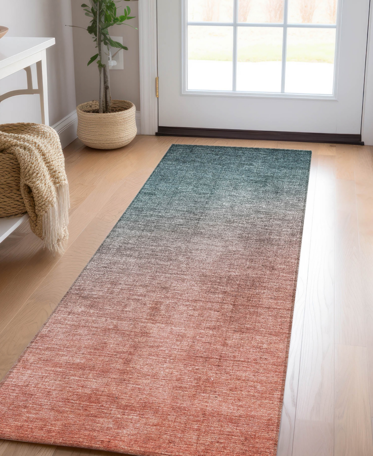 Addison Chantille Machine Washable Acn569 2'3x7'6 Runner Area Rug In Ocean