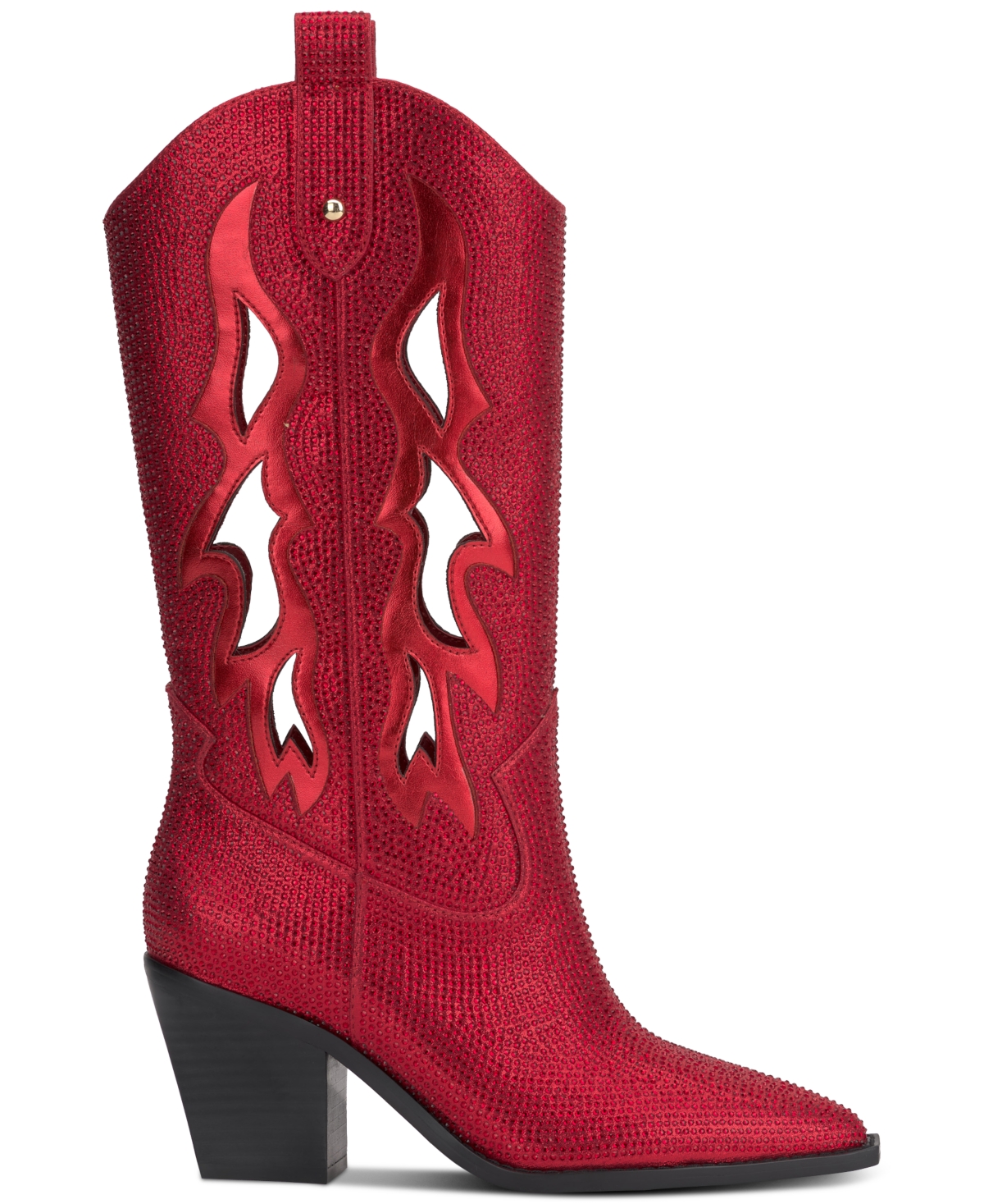 Jessica Simpson Women's Ginika Rhinestone Chop-Out Knee-High Cowboy Boots