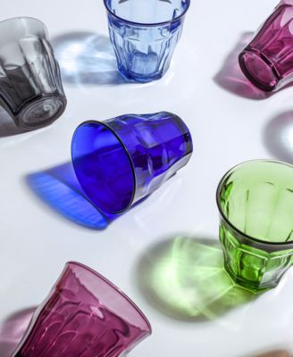 Picardie Mixed Plum, Green, Marine, Grey - 8 3/8 Oz. - Set Of 4