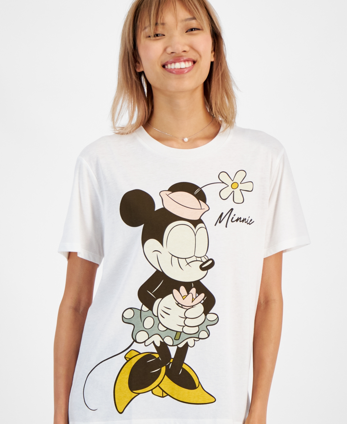 Disney Juniors' Minnie Mouse Cotton Relaxed-Fit Graphic T-Shirt