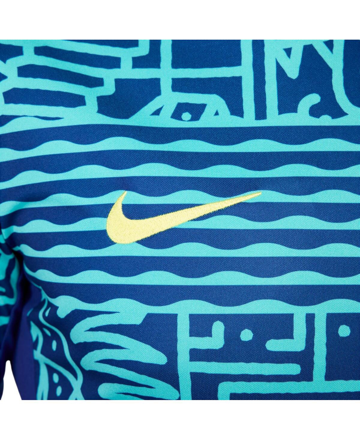 Nike Men's Blue Brazil National Team 2024 Academy Pro Pre-Match Top -dym