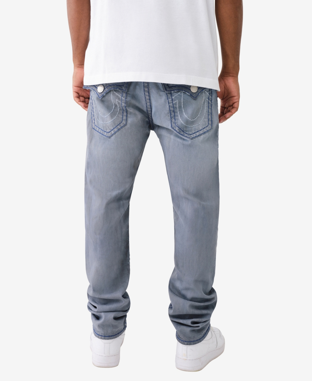 Shop True Religion Men's Rocco Flap Super T Skinny Jean In Grey