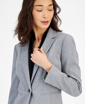Kasper Crepe One-Button Blazer - Macy's