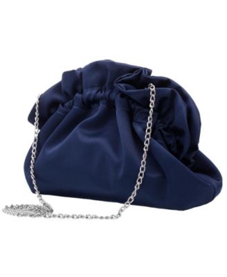 Satin Gathered Crossbody Pouch Bag