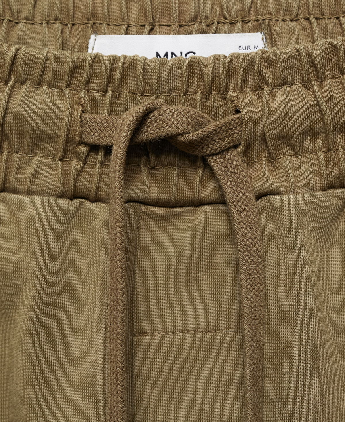 Shop Mango Men's 100% Cotton Drawstring Bermuda Shorts In Khaki