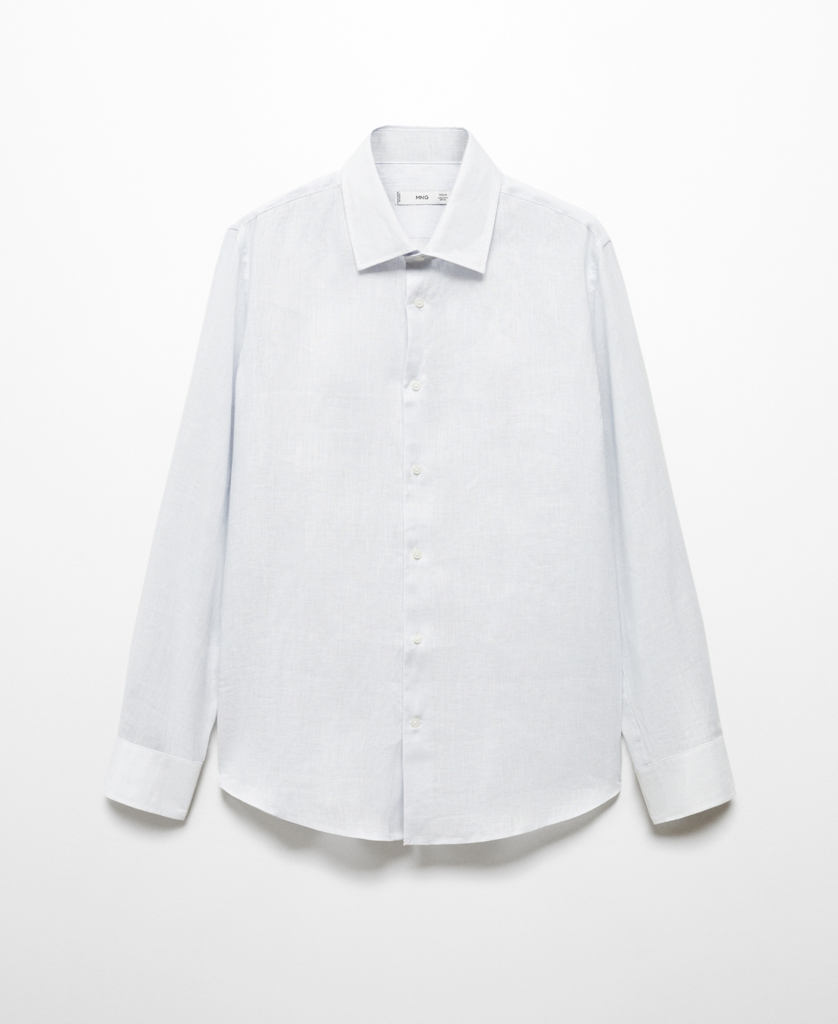 Shop Mango Men's 100% Linen Regular-fit Shirt In Sky Blue
