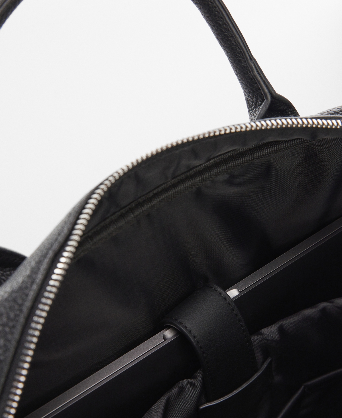 Shop Mango Men's Leather-effect Briefcase In Black