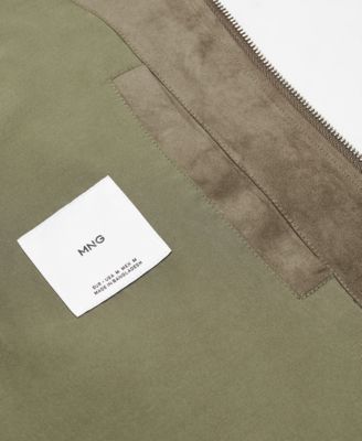 Men's Suede-Effect Zipper Jacket