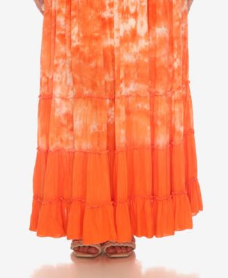 Plus Size Smocked Ruffle Maxi Dress