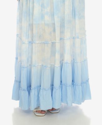 Plus Size Smocked Ruffle Maxi Dress
