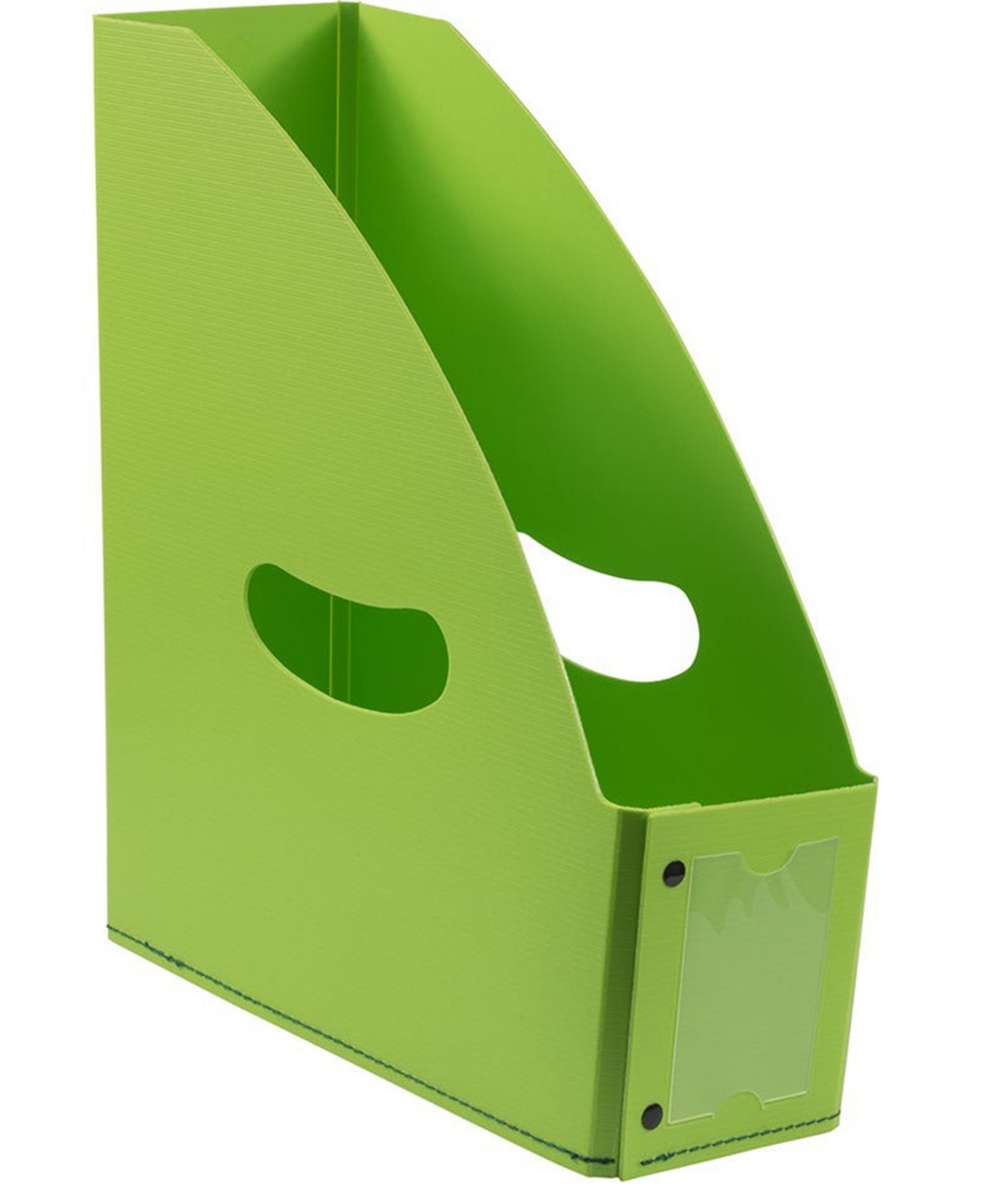 Plastic Magazine File Holder - 4 x 10.5 x 12 - Sold Individually - Lime Green