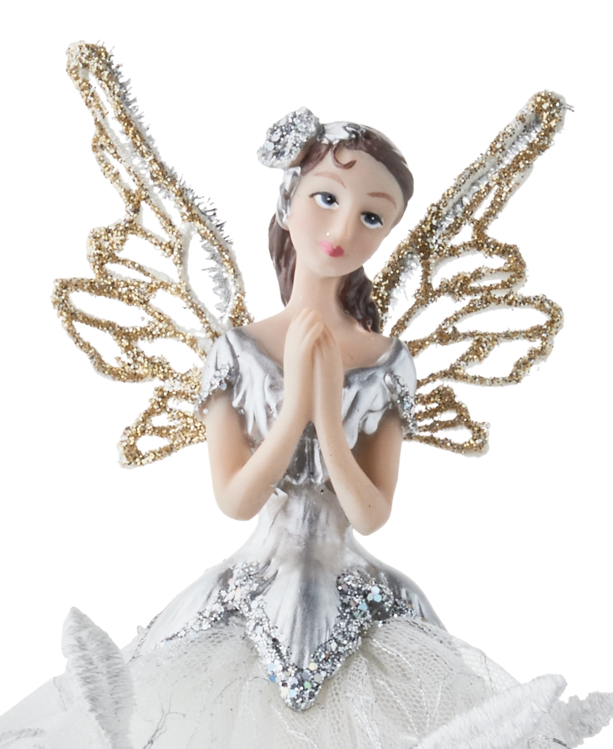 Holiday Lane Lace-Trimmed Fairy Tree Topper, Exclusively at Macy's