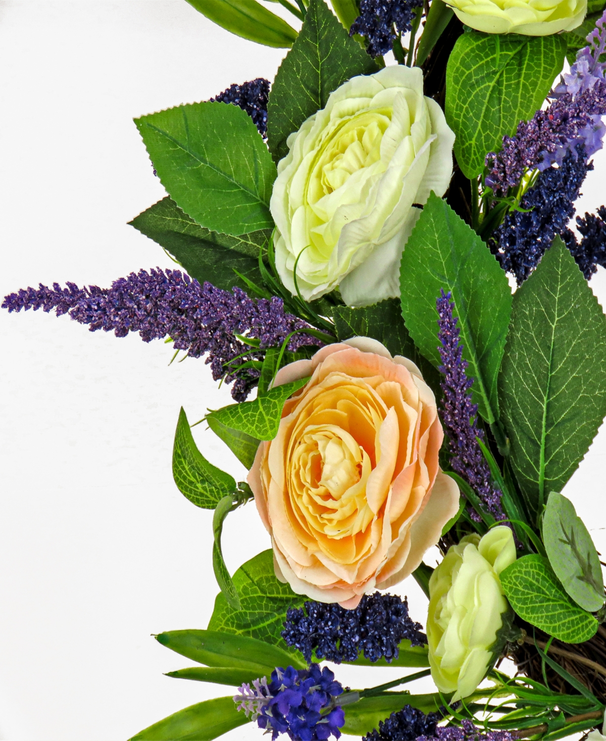 National Tree Company 24in Ranunculus And Astilbes Wreath In Green