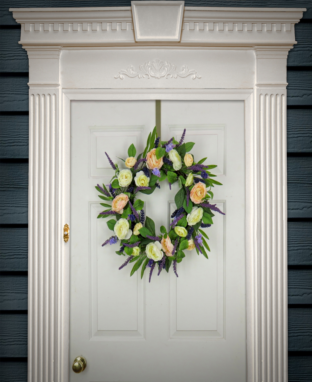 National Tree Company 24in Ranunculus And Astilbes Wreath In Green