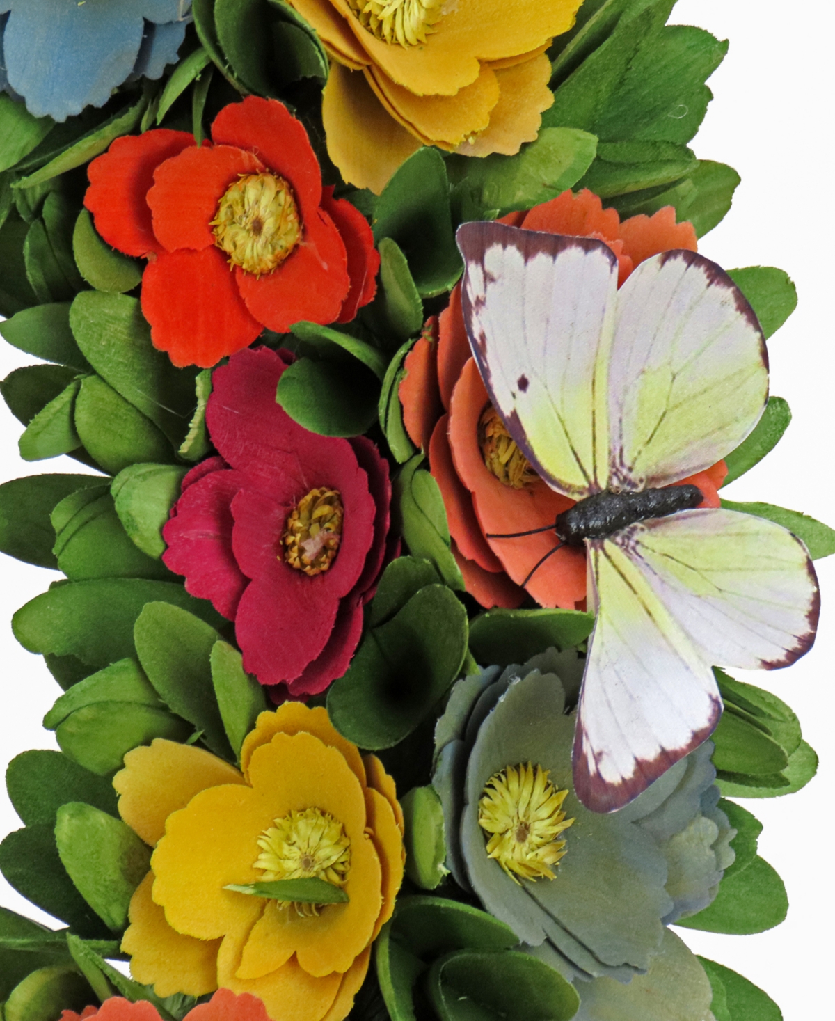 Shop National Tree Company 20 Spring Floral Wreath With Butterfly In Multi