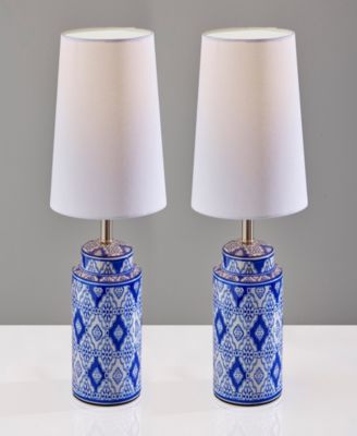 17" Ceramic Polly Set of 2 Table Lamps
