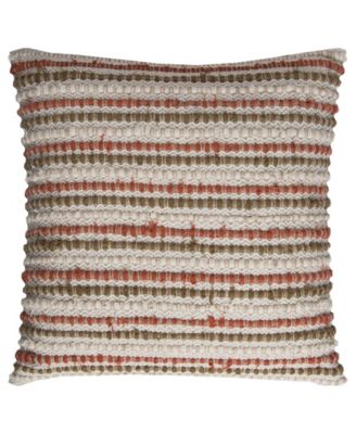 Striped Polyester Filled Decorative Pillow, 20" x 20"