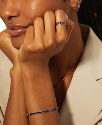 Nano Emerald Color Baguette Ring (1 ct. t.w.) in Gold Vermeil (Also in Nano White Sapphire Color, Nano Ruby Color, & Nano Blue Sapphire Color ), Created for Macy's