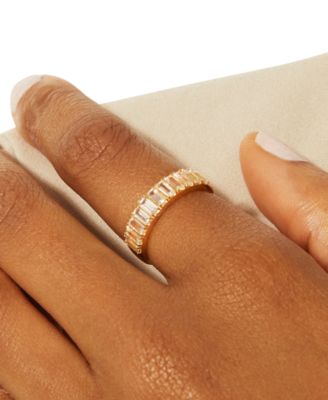 Nano Emerald Color Baguette Ring (1 ct. t.w.) in Gold Vermeil (Also in Nano White Sapphire Color, Nano Ruby Color, & Nano Blue Sapphire Color )