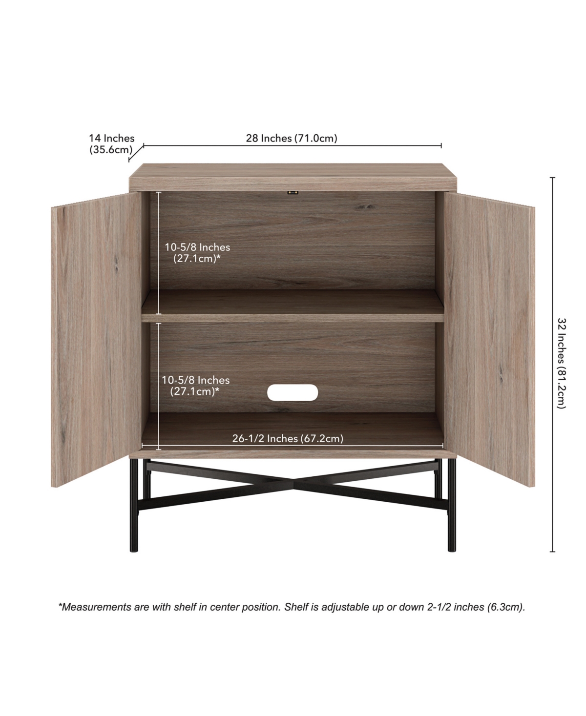 Hudson & Canal Brighton 28" Wide Rectangular Accent Cabinet In Antiqued Gray Oak In Antiqued Gray Oak